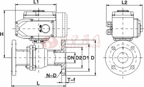 電動法蘭球閥結構圖
