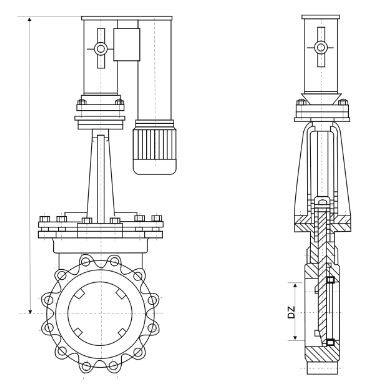 電液動刀型閘閥結構圖
