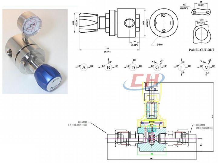 高壓液體減壓閥CHY23結(jié)構(gòu)圖
