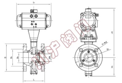 氣動V型調(diào)節(jié)球閥 結(jié)構(gòu)圖