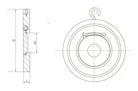 單瓣止回閥結構圖